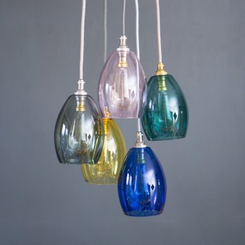 Bertie Small Cluster Coloured Glass Pendant Light